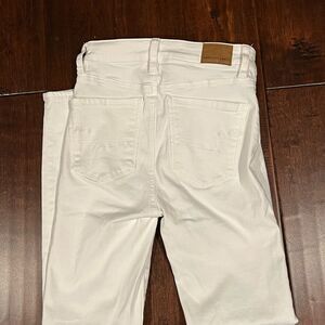 American Eagle Outfitters Women's Juniors Super Hi Rise White Jeggings